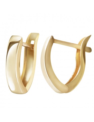 14K Solid Yellow Gold Precious Gift Huggie Earrings Fin de série